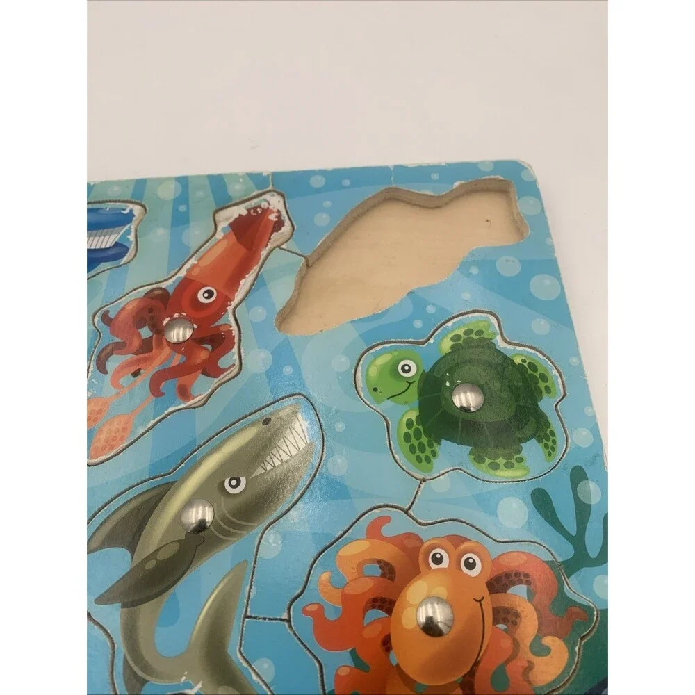melissa and doug puzzles lot of 3 each broad is missing 1 piece
